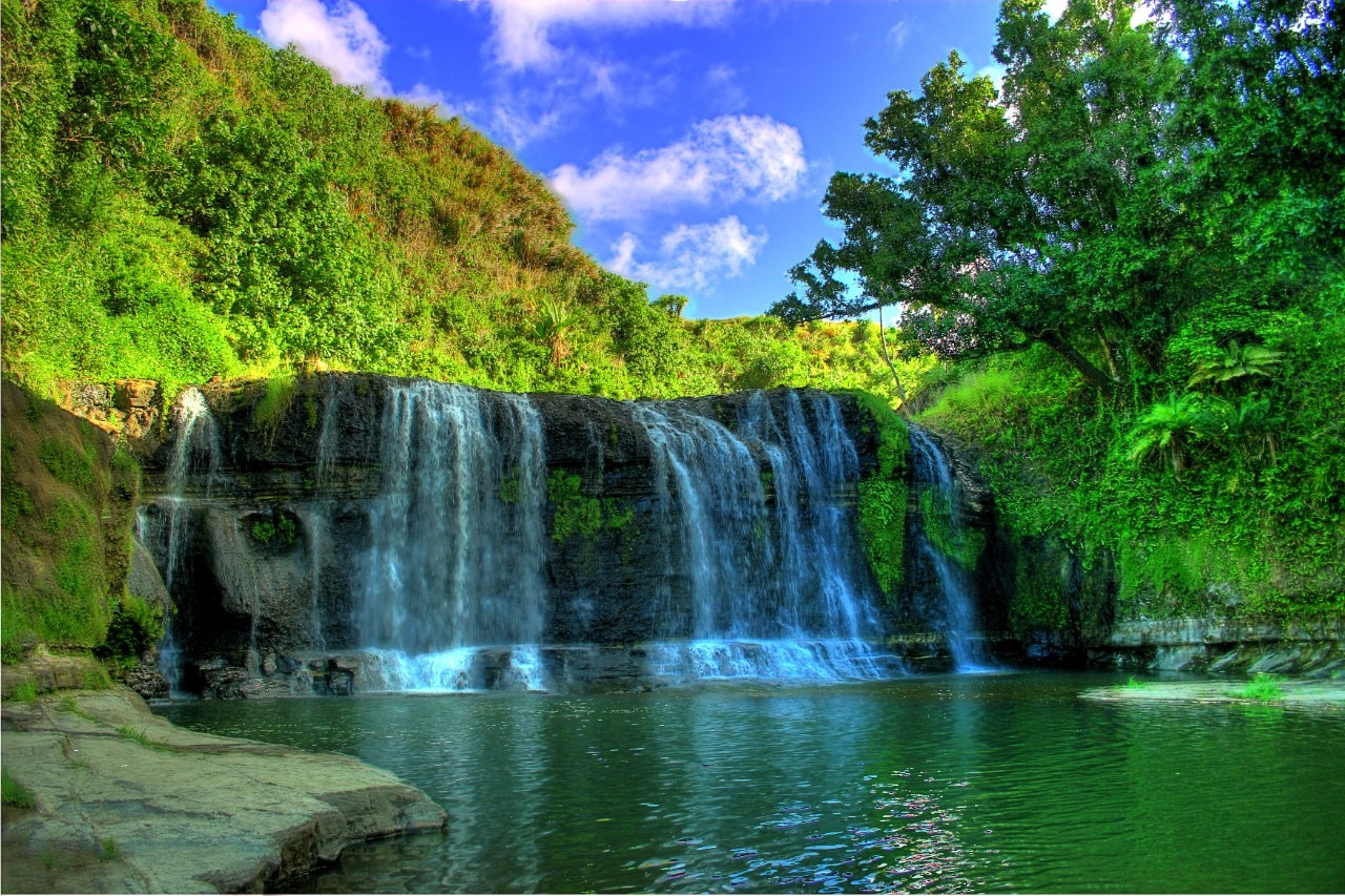 This is a hand-held 3-exposure HDR of Talofofo Falls, Guam, USA.
